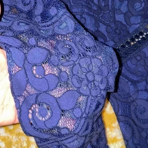 Two sisters the label, backless fit and flare lace sleeve party dress 6 NWT - Picture 7 of 7